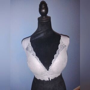 💙 NWT Womens Large Bra Stretchy Front Closure Lace Detail Date Valentines